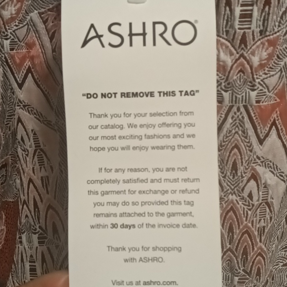 NWT FINAL PRICE ASHRO multi-colored foliage print 2-pc suit w slit - Picture 14 of 14